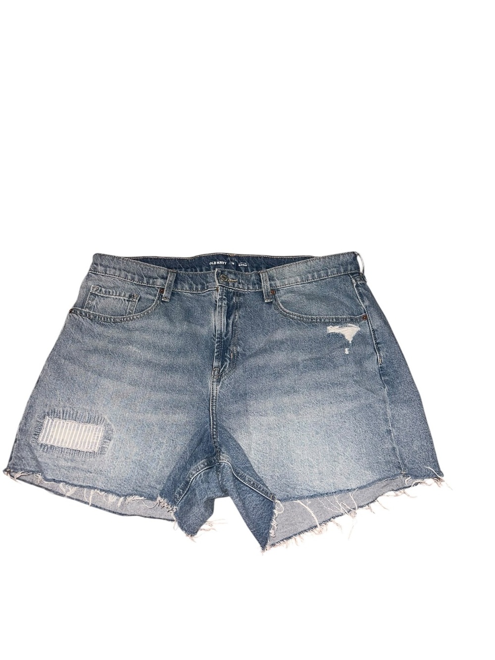 High-Rise Baggy Denim Shorts